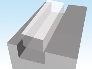 自作コンクリート平板と打設基礎の分解図