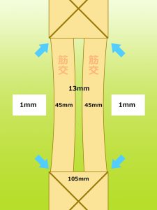 筋交いの断面図