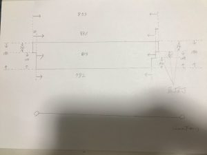 手書き追加梁寸法図面