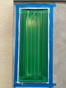 窓廻りに廻した防水コーキング