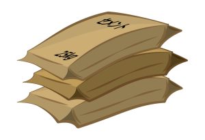 25kg重量のセメント3袋のイラスト