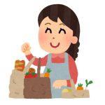 買い物する女性イラスト