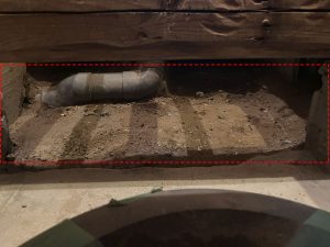 ブロック基礎が撤去できたトイレ床下