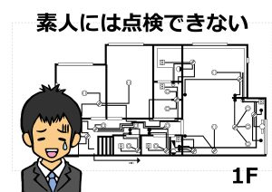照明・換気扇のみ繋げた1階配線図