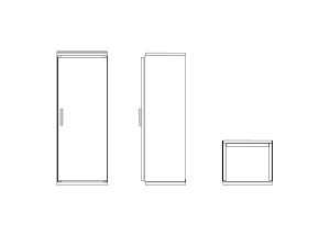 パソコンで作った埋め込み型造り付けキャビネット完成図